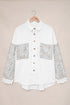 Patchwork Corduroy Buttoned Shirt Jacket